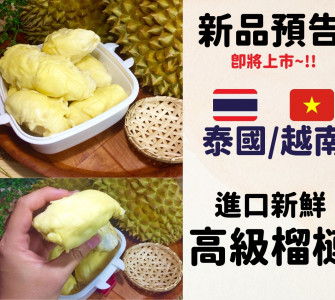饕客們注意！泰國/越南 進口 高級榴槤 即將上市